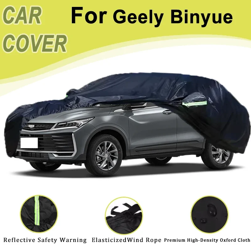 

For Geely Binyue Outdoor Protection Full Car Cover Snow Cover Sunshade Waterproof Dustproof Exterior Car Accessories