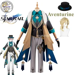 Honkai Star Rail Game Aventurine Cosplay Costume Men Watch Hat Wig Watches Character Outfits Halloween Comic Con Clothing