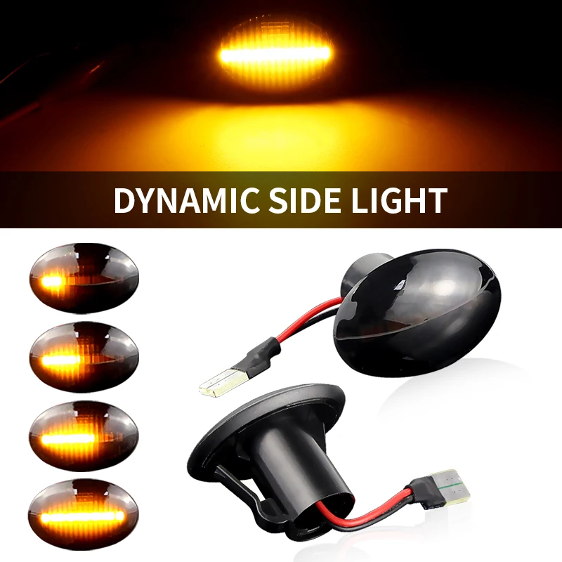 2Pcs Side Marker Light Turn Signal For FIAT 500 500C 500L LED Dynamic T10 Lamps For Abarth 500 595 695 Car Accessories 51823092 view 3