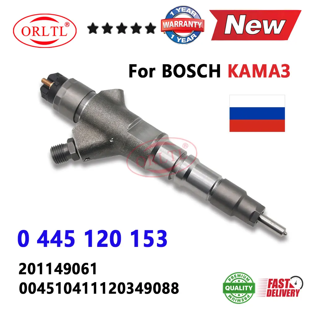 201149061 for BOSCH KAMAZ Diesel 0445120153 NEW 0445 120 153 004510411120349088 Genuine Fuel Injector CRIN2-16 0 445 120 153