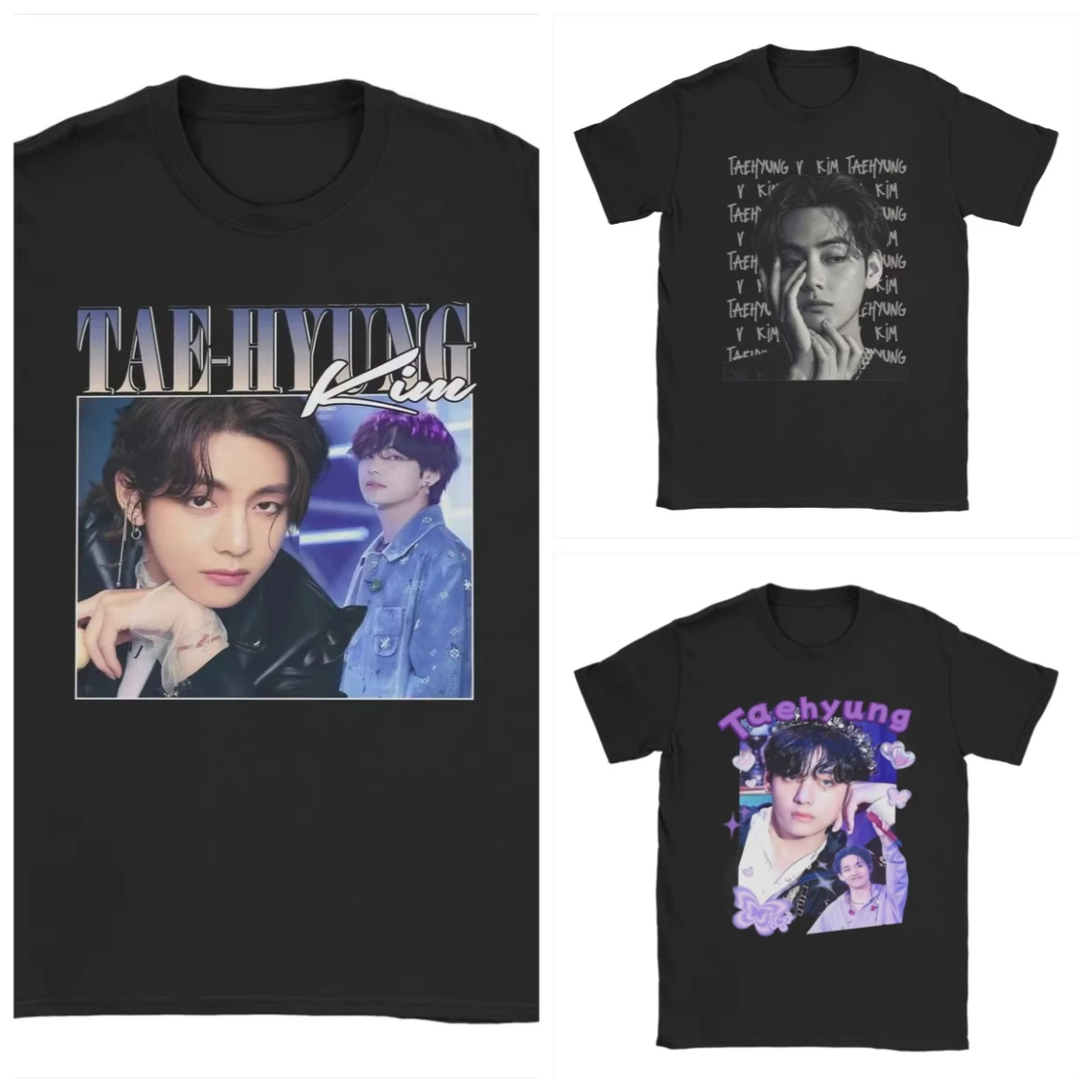 

Kpop Taehyung V Летние футболки для женщин Забавная хлопковая футболка с круглым вырезом и коротким рукавом Футболка больших размеров Одежда для фанатов Подарки