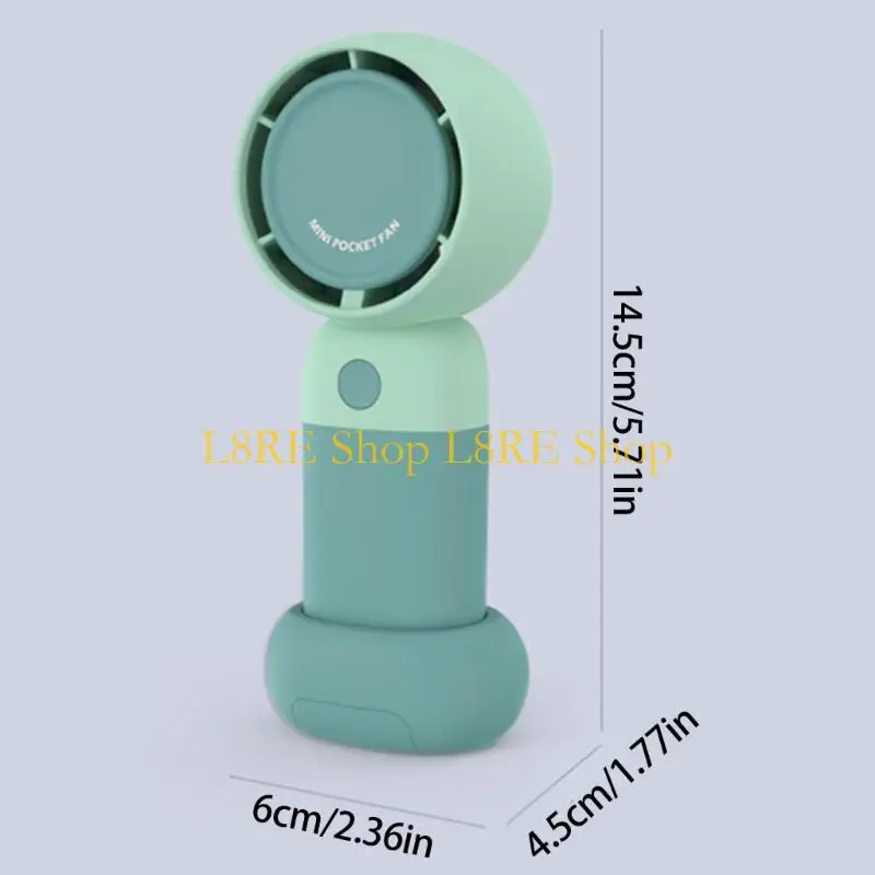 L8RE USB -зарядный вентилятор ручного вентилятора Съемный базовый вентилятор с регулируемой скоростью для студентов охлаждает и