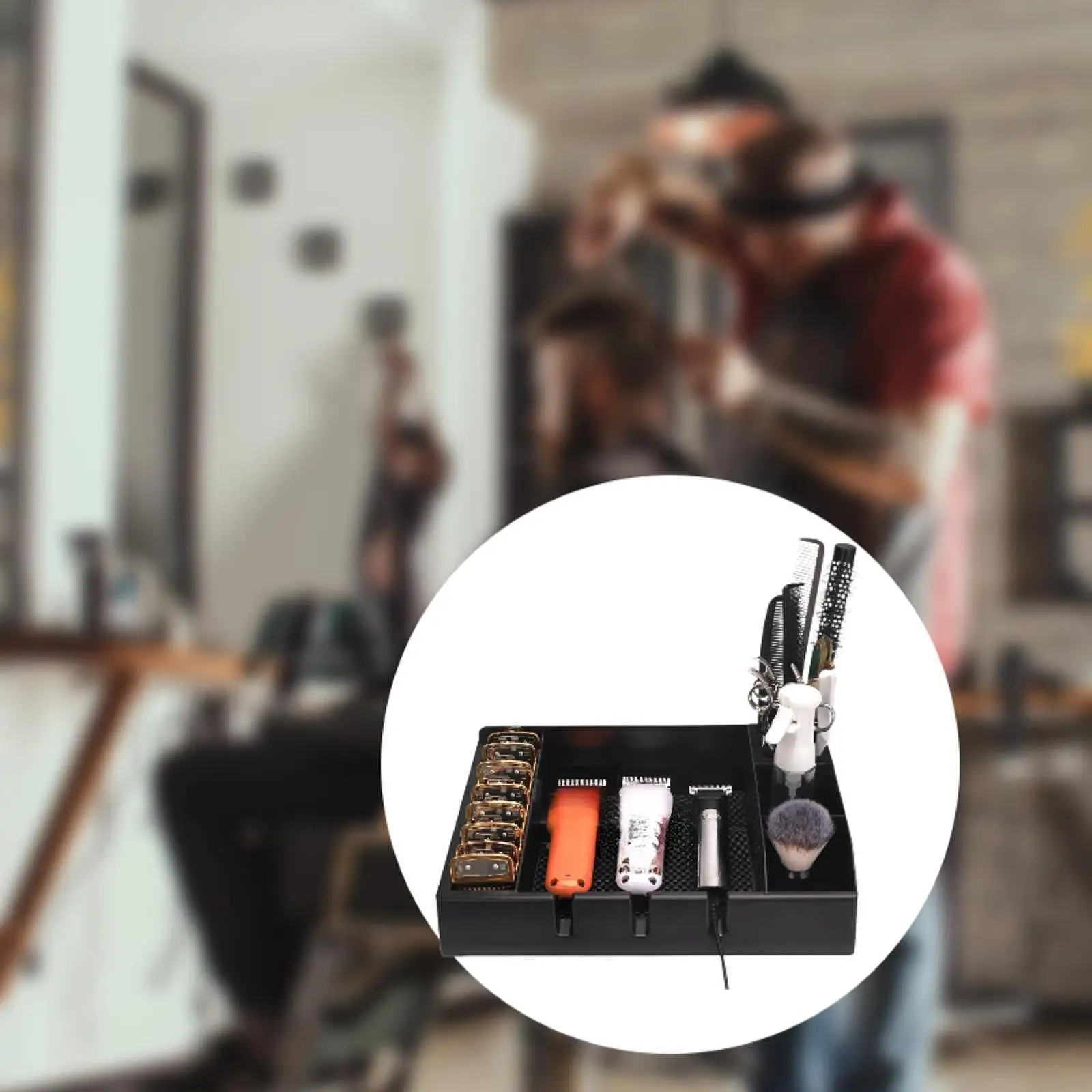 

Barber Organizer Hairdressing Tools Tray for Groomers Barber Supplies Salon