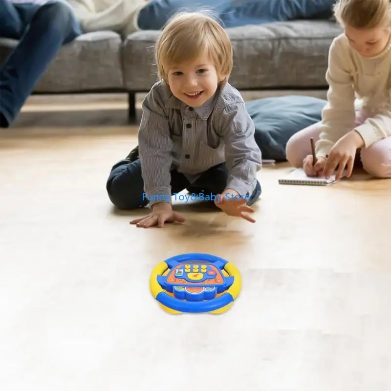 لعبة عجلة القيادة لمقعد الركاب للأطفال تحاكي تجربة القيادة الحقيقية للأطفال من سن 3 سنوات فما فوق C90B #5