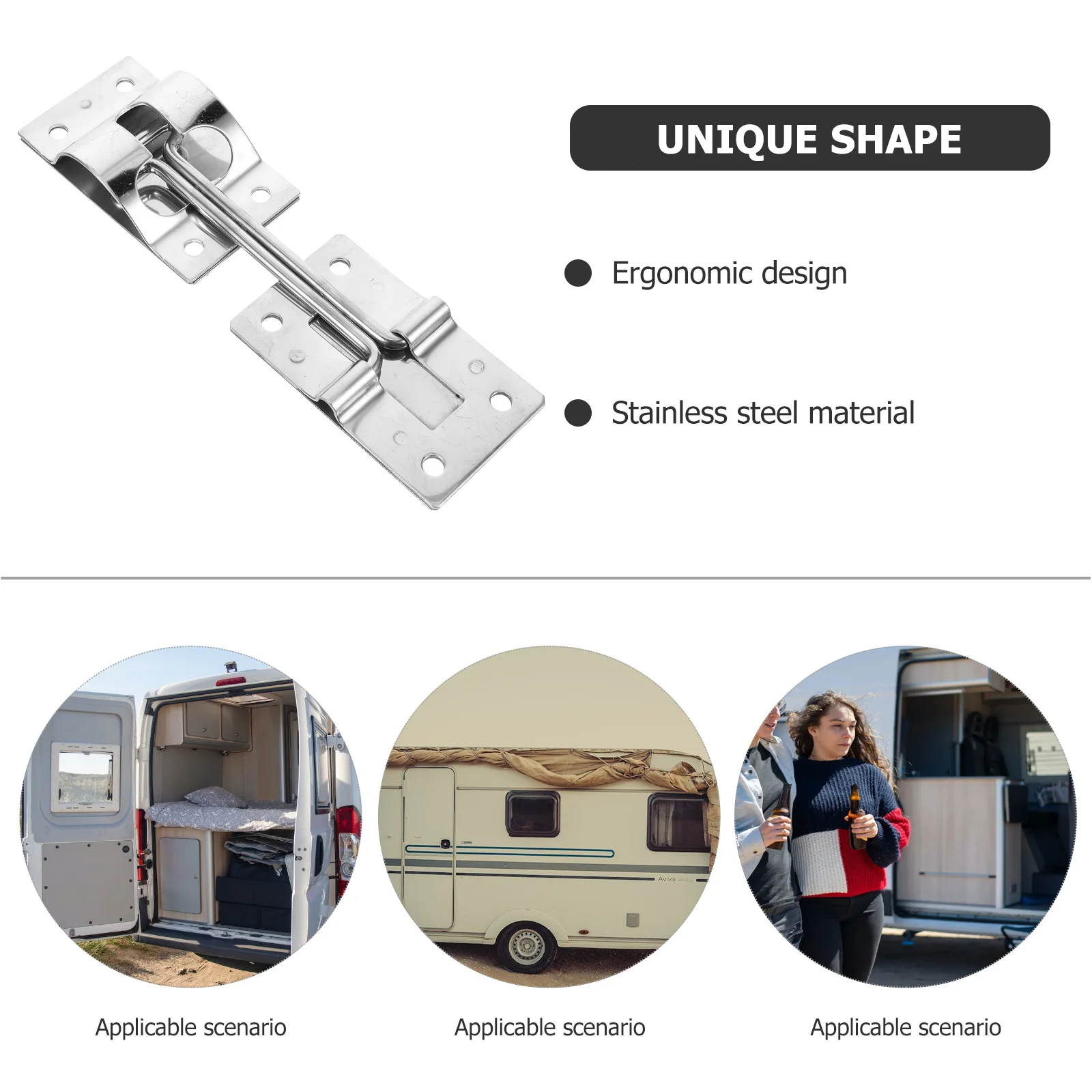 

1 Set T-Style Entry Catch Stainless Steel Rv Trailer Door Holder For Freezer Truck Galvanized Hook Metal Latch Enclosed Trailer