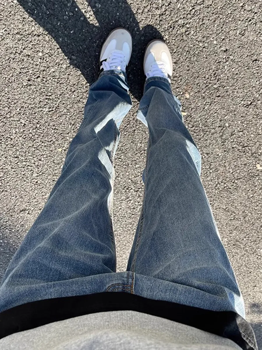 

Cleanfit Light Blue Slim Fit Men's Jeans American High Street Trend Brand OOTD Slimming Straight Leg Long Pants