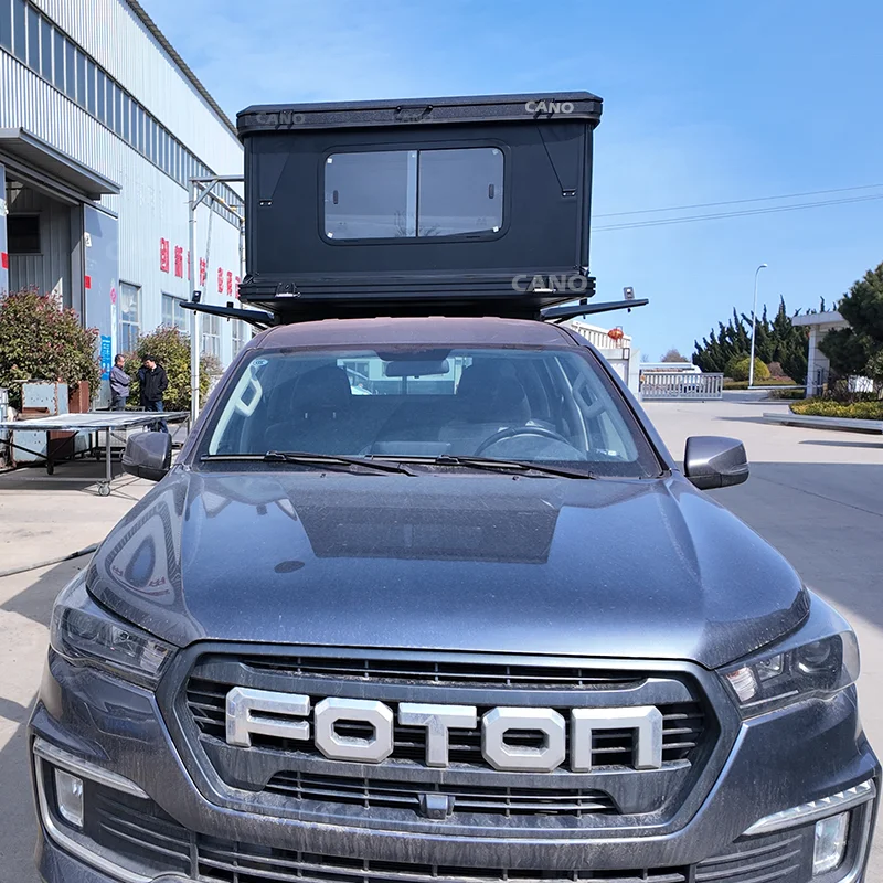 KQX Quick Open Vertical Lift Hard Shell Rooftop Tent Aluminum for Mid Size 5ft Bed Truck Jeep Style Off Road Use