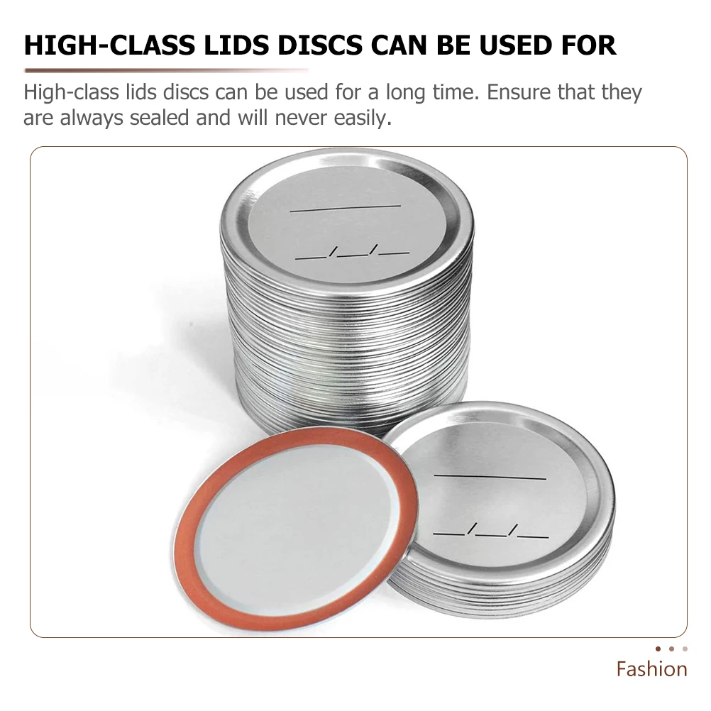

30pcs Tinplate Lid Discs Wide Mouth Compatible Canning Accessories Mason Jars Supplies Sealing Effect Store Fresh Foods Easy