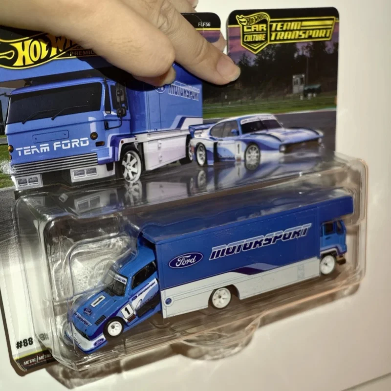 

Hot Wheels 2025 Flf56 Серия Team Transport 1/64 Ford Chevrolet Impala Toyota Supra, литые модели автомобилей из сплава, игрушки для мальчиков, подарки