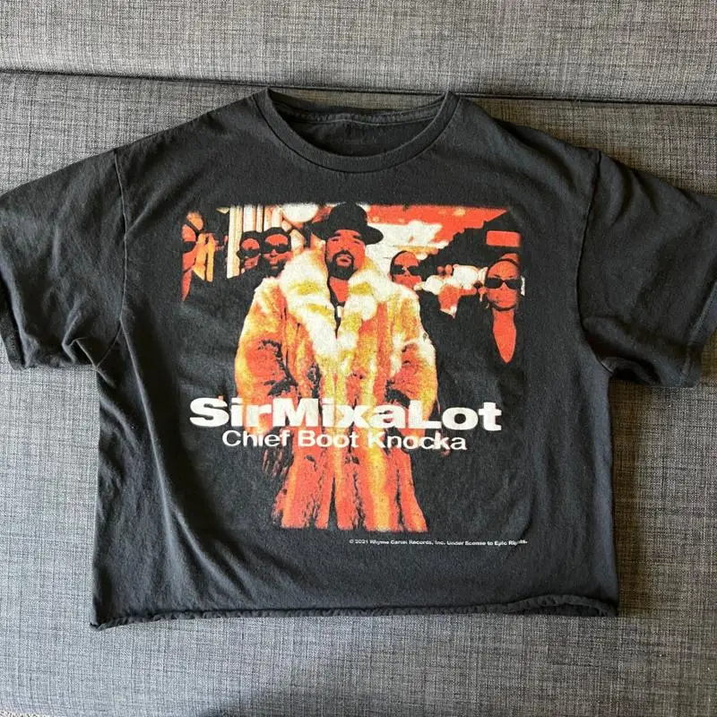 

Sir Mix A Lot Chief Boot Knocka Cropped Print T Shirt Size Medium