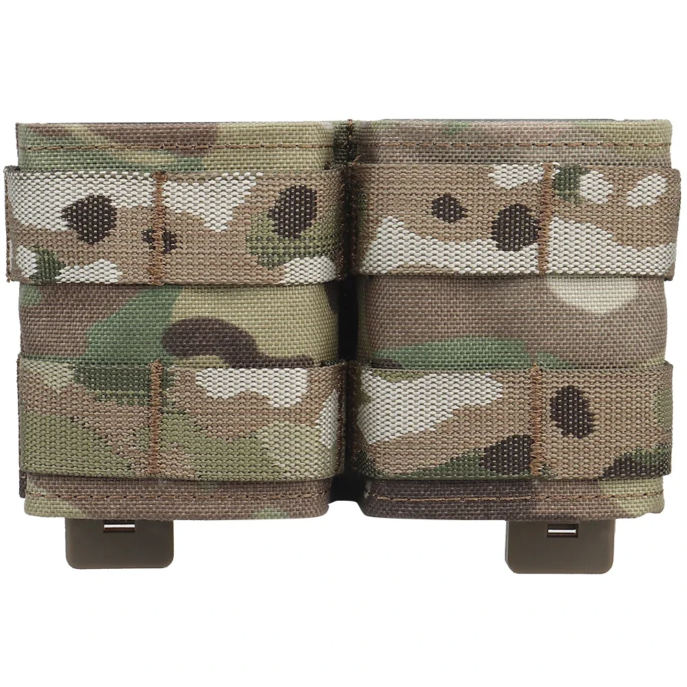 5.56 Double Magazine Pouch KYWI Wedge Insert MOLLE Shorty Mag Bag for M4 AR15 Airsoft Tactical Belt Vest Gear with Maclice Clip