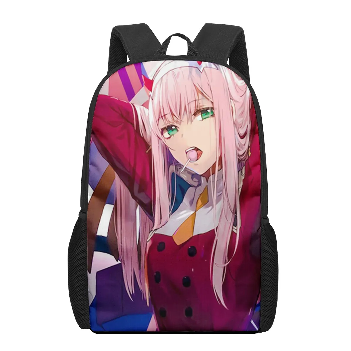 DARLING in the FRANXX Bolsa Escolar con patrón 3D de Anime para niños, niñas, niños, bolsas de libros casuales, mochila para niños, mochilas escolares para niños y niñas B