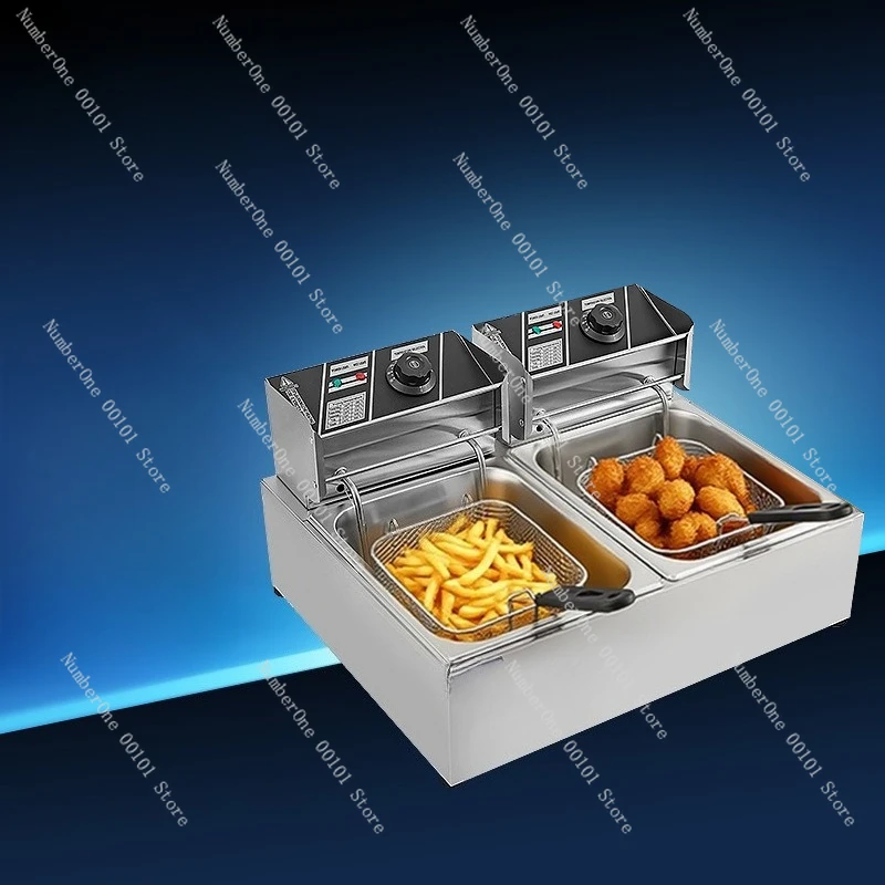 Electric fryer fryer single and double cylinder French fries fryer