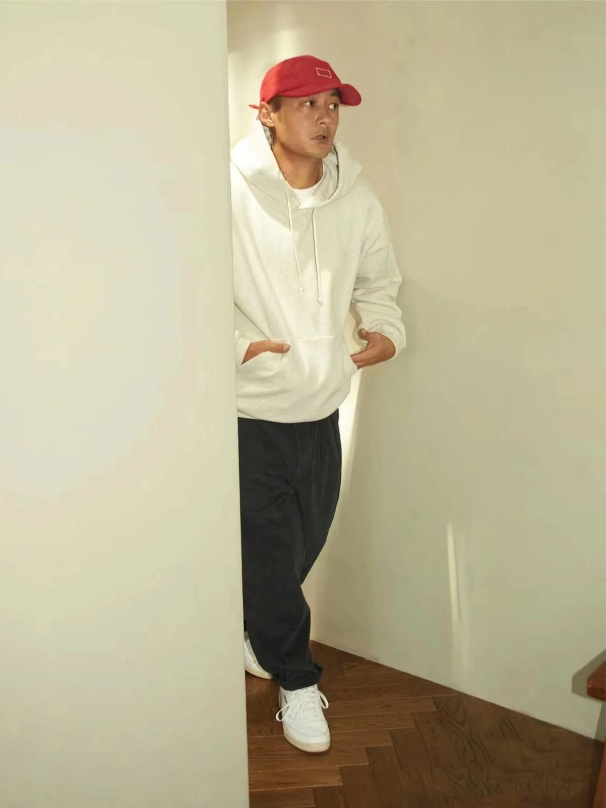 

MADN MDNS Retro Japanese Sle Men's Hoodie Casual Loose Fit Color Sweatirt Youth Faion Autumn Winter Streetwear