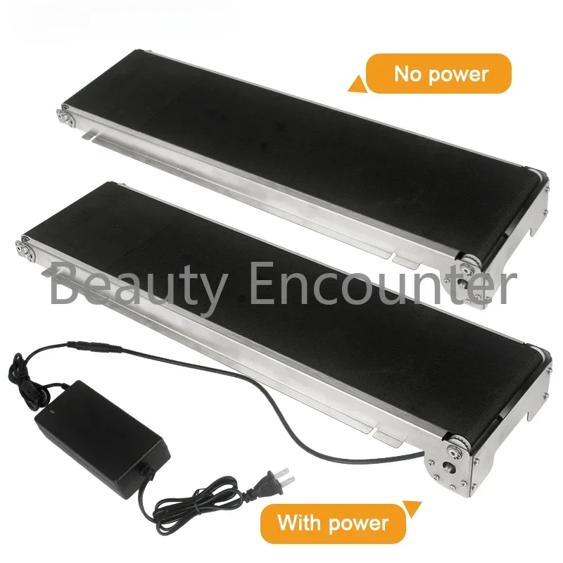 24V Belt Conveyor 460mm Stainless Steel Mini Conveyor PU Belt Vending Machine DC Track Cargo Lane Automatic Conveyor Belt