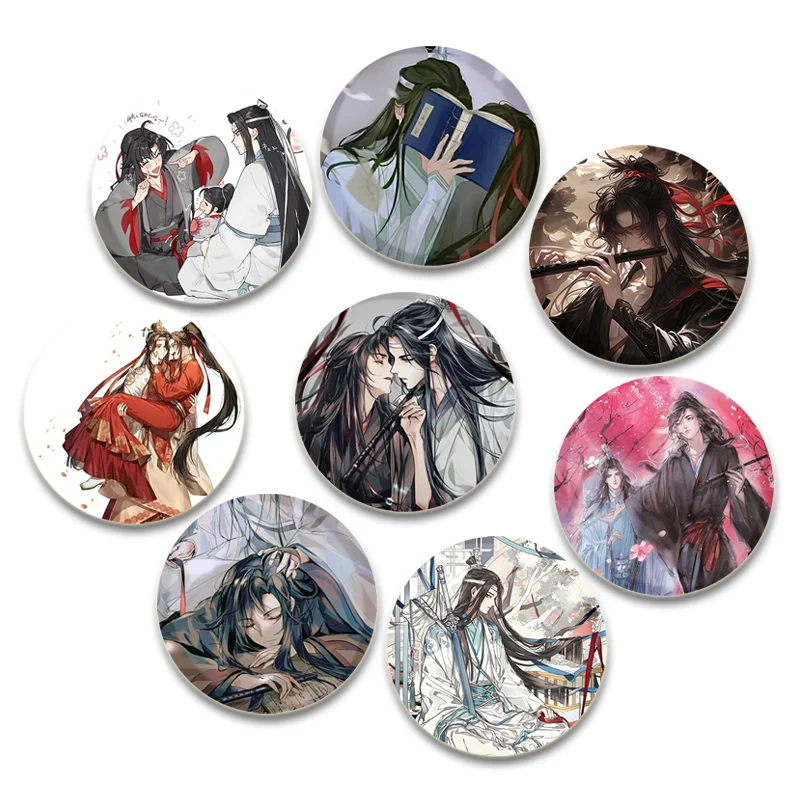 Anime Mo Dao Zu Shi  Brooche, Wei Wuxian Lan Wangji Badge, Handmade Pin, Breastpin for Backpack Clothes Jewelry Accessories Gift