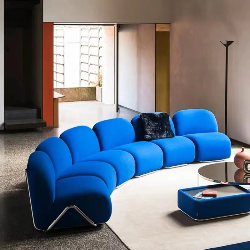 Small apartment living room modern simple splicing module multi-person sofa combination