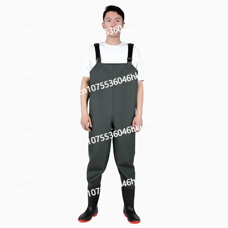 

Half-body Launching Pants Rain Waterproof Clothes Men's Water Pants Leather Fork Thickened Fish Fishing Pants
