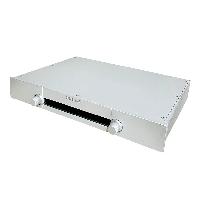 NEW silver All aluminum Gaowen amplifier case preamplifier DIYshell box with knobs 430×60×310mm