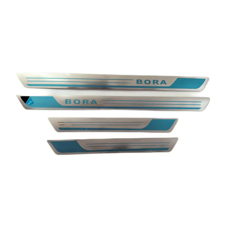 4PCS/Lot Stainless Steel For 2013-2015 Volkswagen Bora Ultra-thin Auto Car Door Sill Scuff Plate Pedal Cover