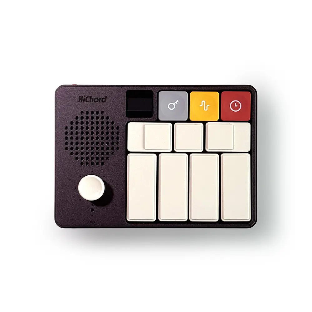 HiChord Pocket Chord Synthesizer, Keyboard Drum Machine Sampler Electronic Instrument MIDI Portable Arranger