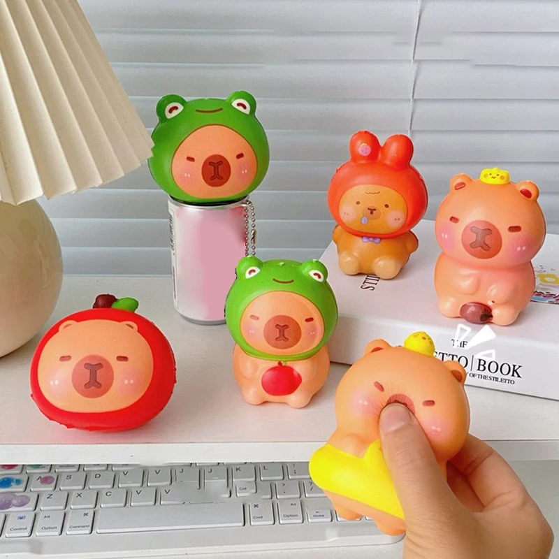 Cute Cartoon Capybara Mochi Pinching Toy Squishy Toy Slow Rebound Decompression Toys Stress Release Hand Relax Gifts