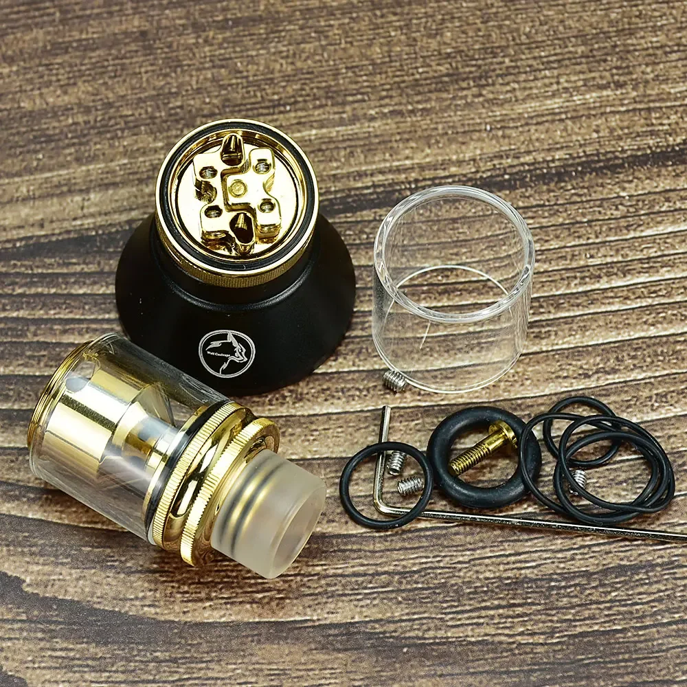 Распылитель Wolfcoolvape 24 мм Zeus X RTA 316SS с двойной катушкой, 4 мл, восстанавливаемый резервуар для вейпа для моделей электронных сигарет
