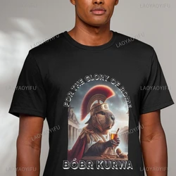 Bóbr Kurwa Gladiator for The Glory of Rome Graphic T-Shirt Thinking about The Roman Empire Man Lover Cotton Woman Tshirt