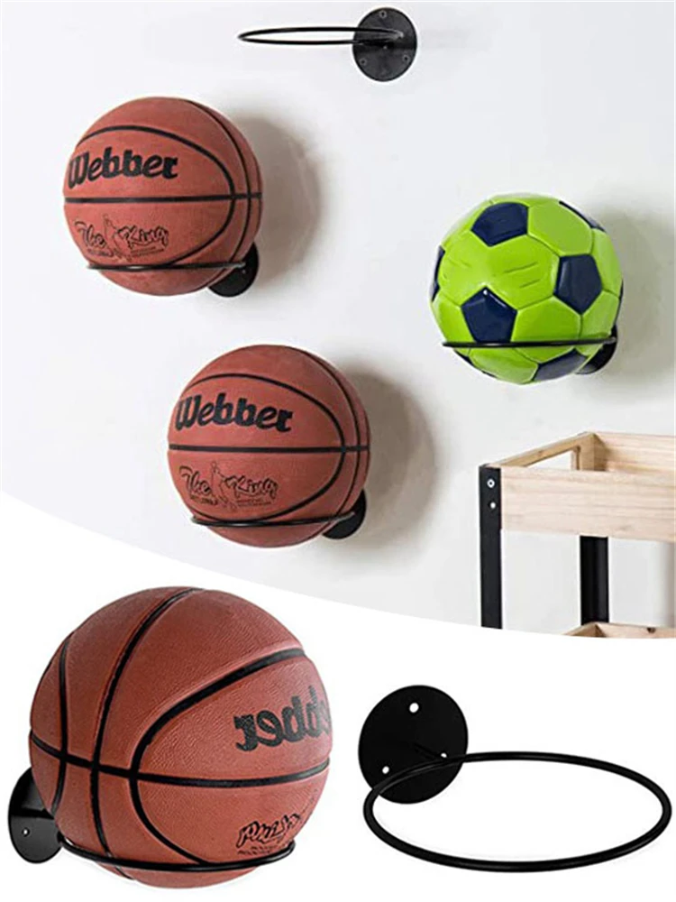 Iron Basketball Football Volleyball Storage Rack Household Wall Mounted Ball Rack Wall Storage Rack