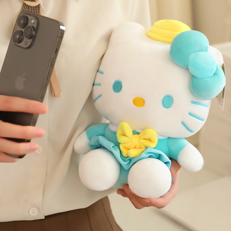 Kawaii Sanrio peluche stile asilo Hello Kitty bambola di pezza carino compleanno Natale regali di Halloween per bambini