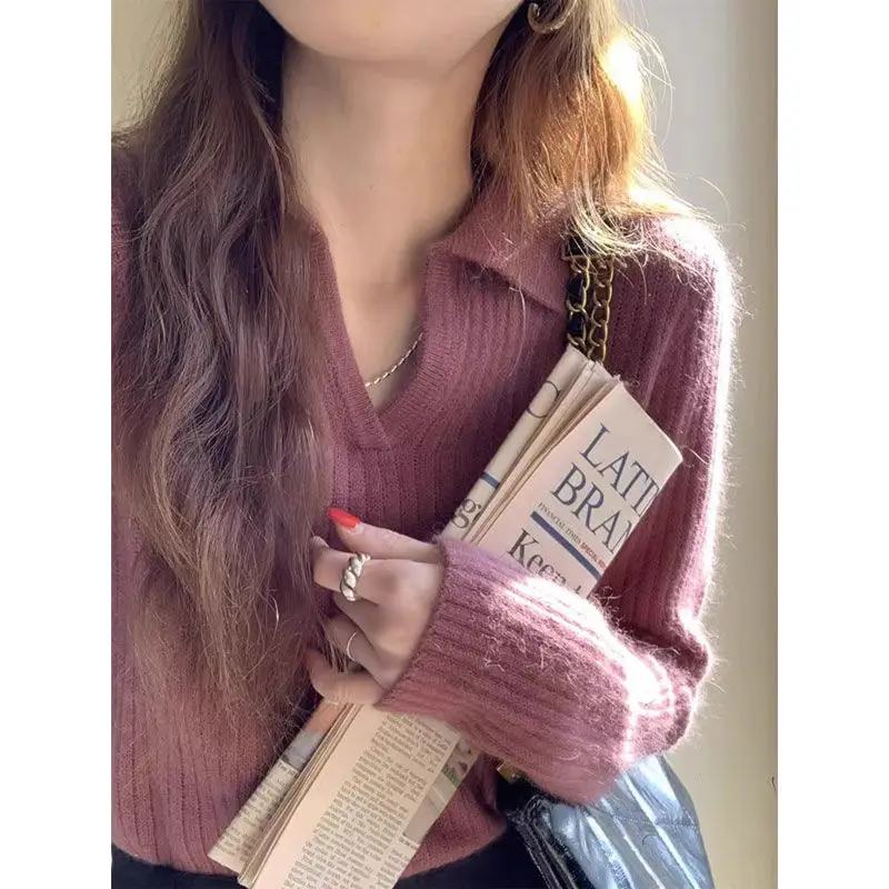 

Sweaters Jumpers Pullovers Woman Top Jersey Varsity Sporty College Campus Training Performance Thermal Autumn Youth Fit Ins Top