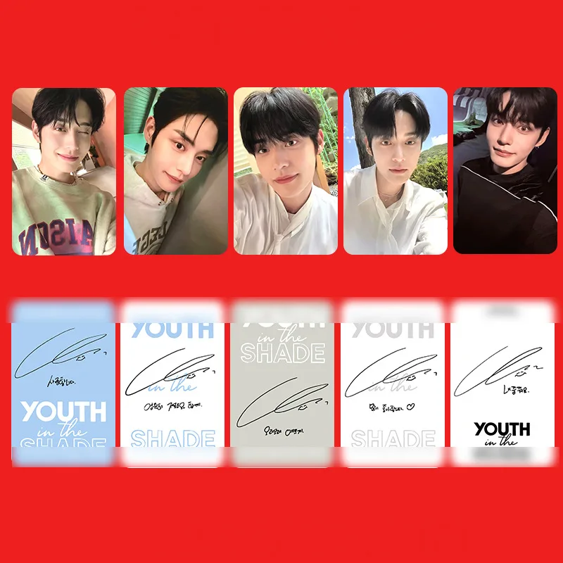 ZEROBASEONE Album Youth In The Shade Photocards ZhangHao Jiwoong 5pcs Personal Postcards ZB1 Gyuvin HanBin LOMO Card Fans Gift