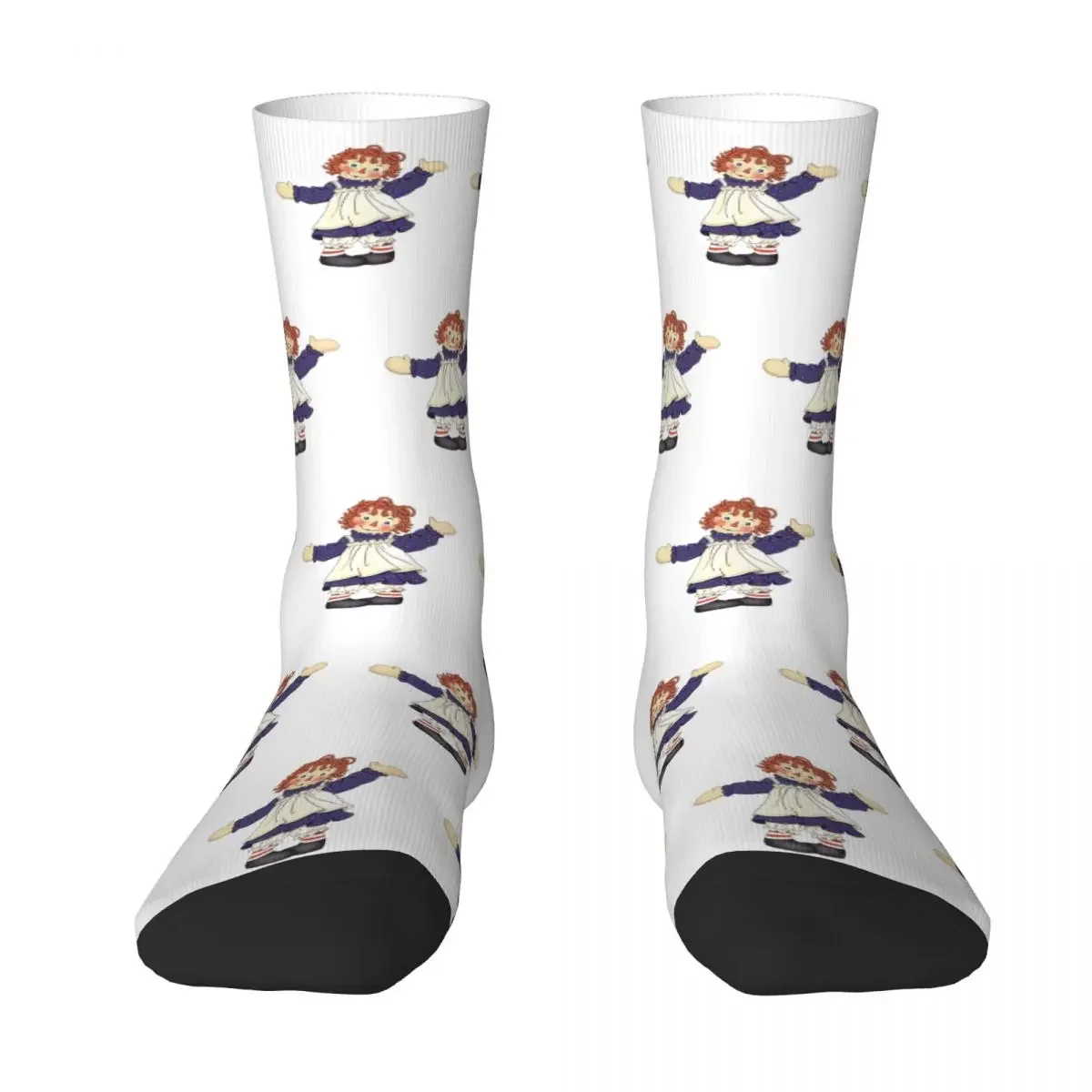Raggedy-calcetines largos de Ann y Raggedy Andy para hombre y mujer, medias absorbentes de sudor Harajuku, accesorios para todas las estaciones, regalos