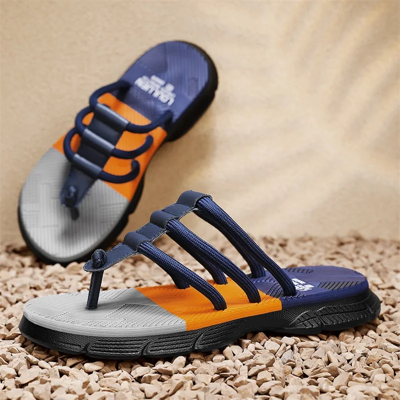 

Summer Men's Flip Flops Beach Slippers Indoor Outdoor Sandals Fashion Men Soft Slides Casual Shoes Male Non-slip Home Slippers