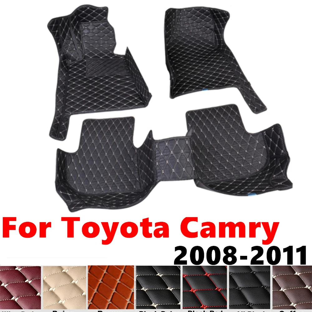 

Автомобильные коврики для Toyota Camry 2011 2010 2009 08-2006, подходят под заказ, передняя и задняя напольная подкладка, накладки на ножки, аксессуары для интерьера