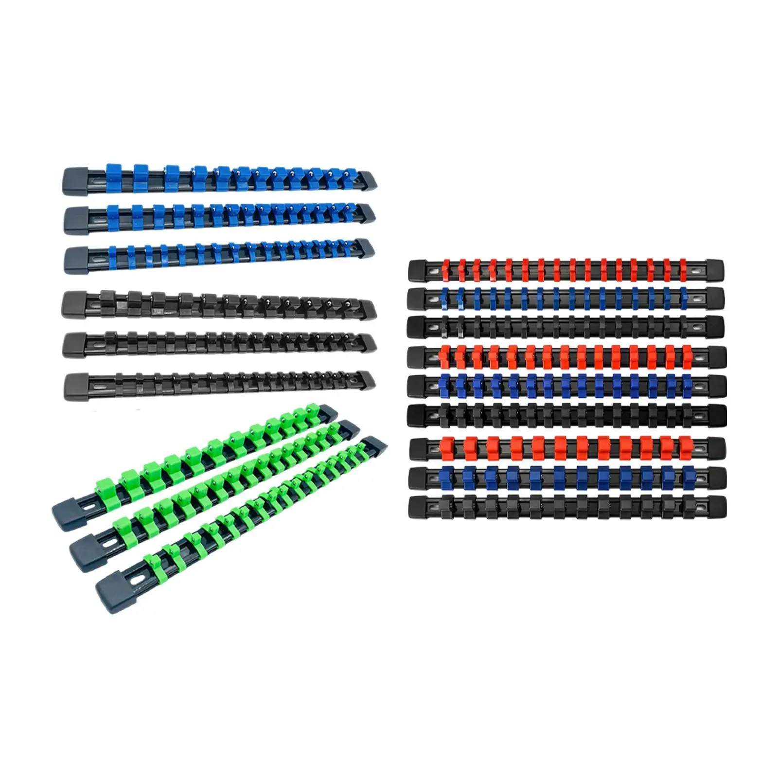 9 Pieces Socket Organizers Accessories Socket Holders Kit Heavy Duty for Workbench