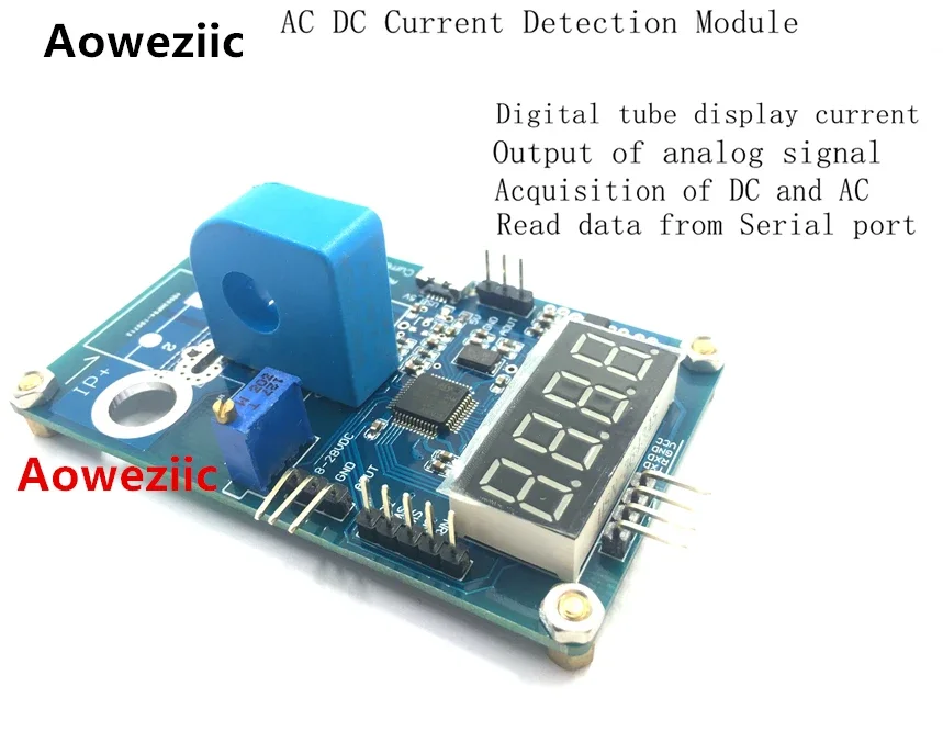 1PCS WHB15LSP 0-15A AC DC throu hole current display meter read data from Serial port with USB TO TTL