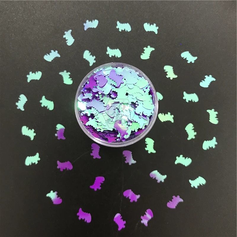 

PrettyG 1 Box Dinosaur Glitter Shape Laser Color Shift Glitter Sequin for Resin DIY Art Craft Nail Makeup Decoration Accessories