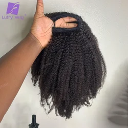 Afro Kinky Curly U Shape Glueless Curly Wig Brazilian Hair U Part Wig Human Hair For Women Natural Hairline Full End 150% Luffy