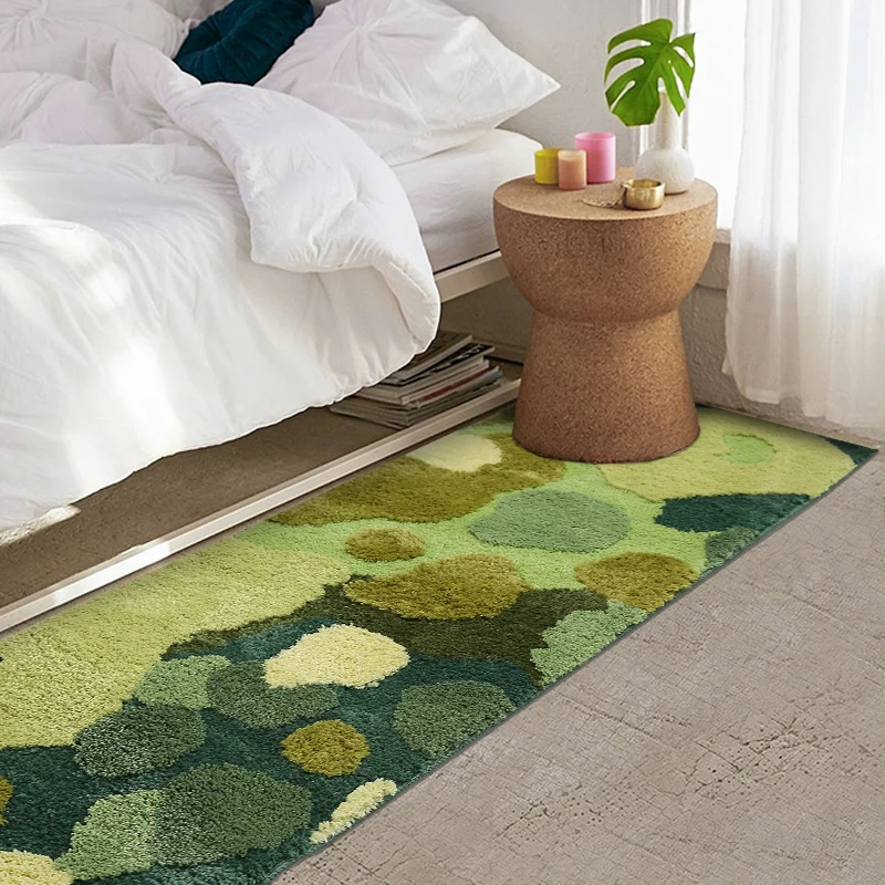 3D Stereo Moss Area Rug for Living Room Green Moss Carpet Bedroom Bedside Floor Mat Anti-slip Modern Shaggy Rugs Home Decor