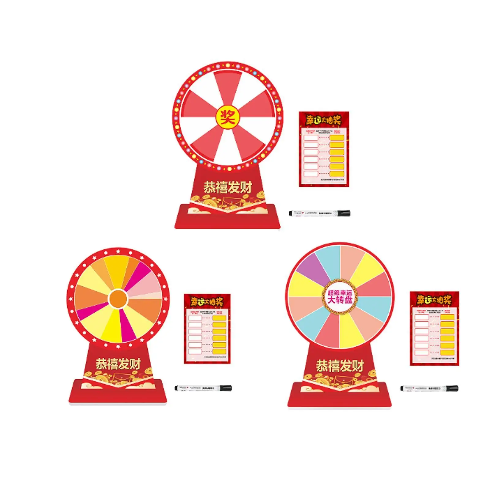 Tabletop Roulette Wheel Portable Prize Turntable for Events