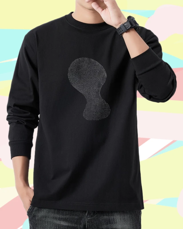 

Футболка мужская осенняя повседневная спортивная одежда мужская футболка с длинными рукавами и графическим рисунком абстрактной формы дышащая футболка с принтом Bsketball уличная одежда