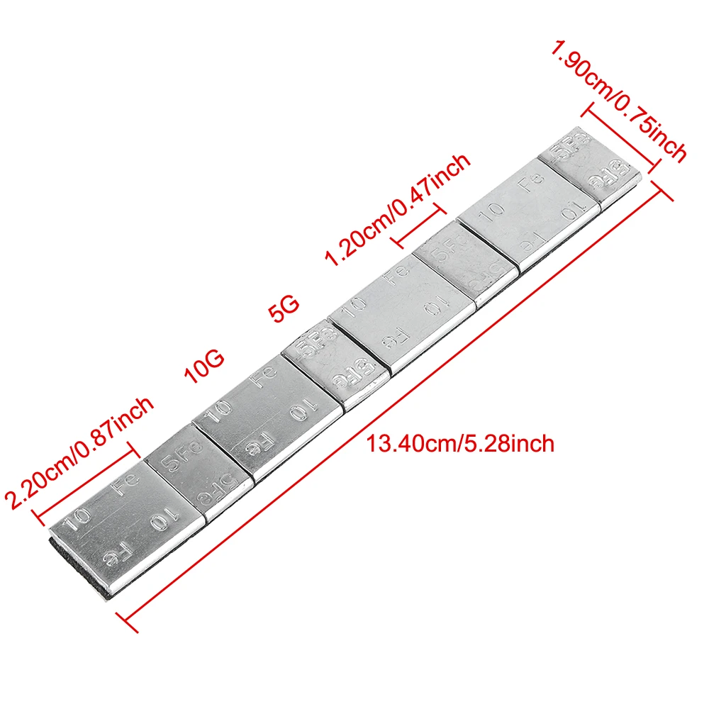 Universal Wheel Balancer 32Pcs/lot 5g/10g Iron Car Tire Balance Block Tyre Weight Covers Adhesive Parts Automotive Accessories images - 6