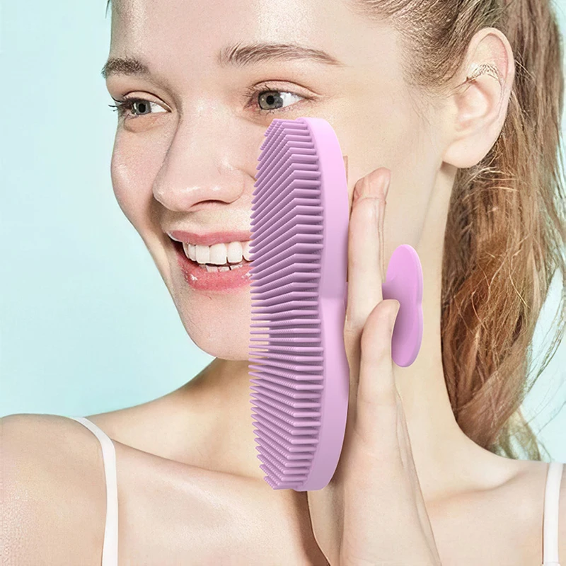 Brosse nettoyante en silicone pour le visage, poignée coordonnante, épurateur de visage, bain de massage, livres