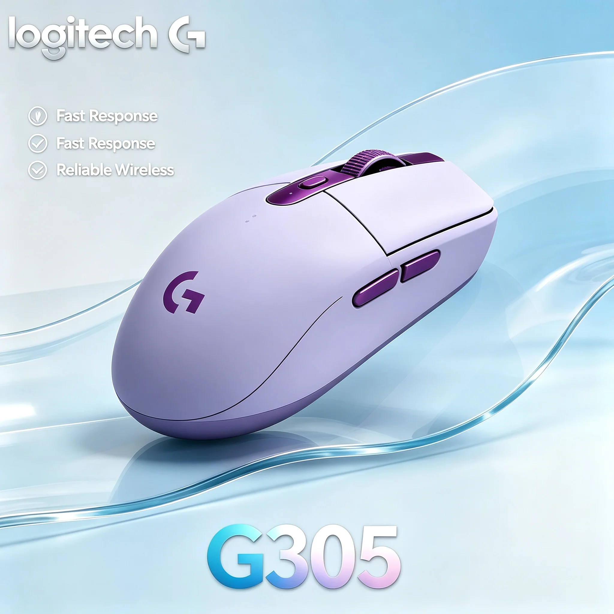Logitech G305 HERO Sensor Wireless Gaming Mouse Comfort Ergonomic Shape For Long Time Use Game & Work