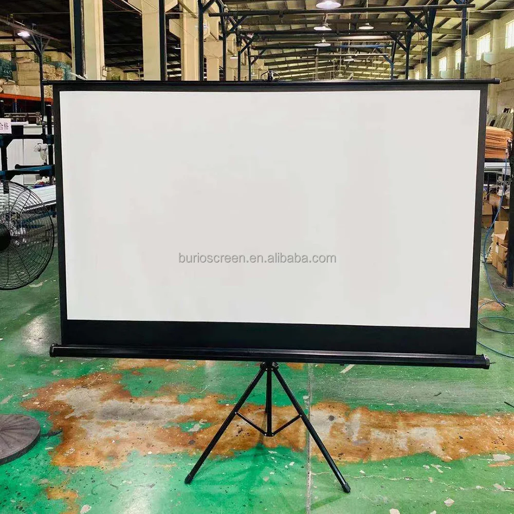 2026Wholesale Price Indoor Outdoor 120 Inch 16:9 Projector Screen with Tripod Standpromote sales
