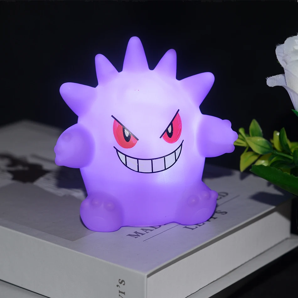 12cm Pokemon Pikachu Night Light Anime Figure Cute Bedside Lamp For Bedrooms Ornaments Children's Luminous Toys Christmas Gift