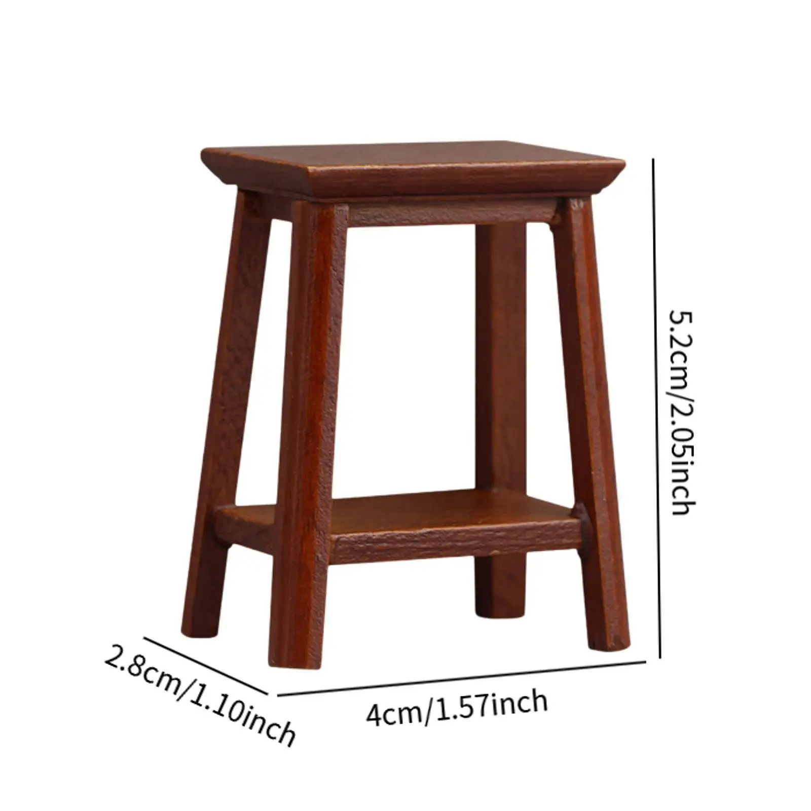 Tabouret en bois Miniature, petite chaise modèle 1/12 échelle Simulation maison de poupée meubles accessoires pour décor de paysage Miniature