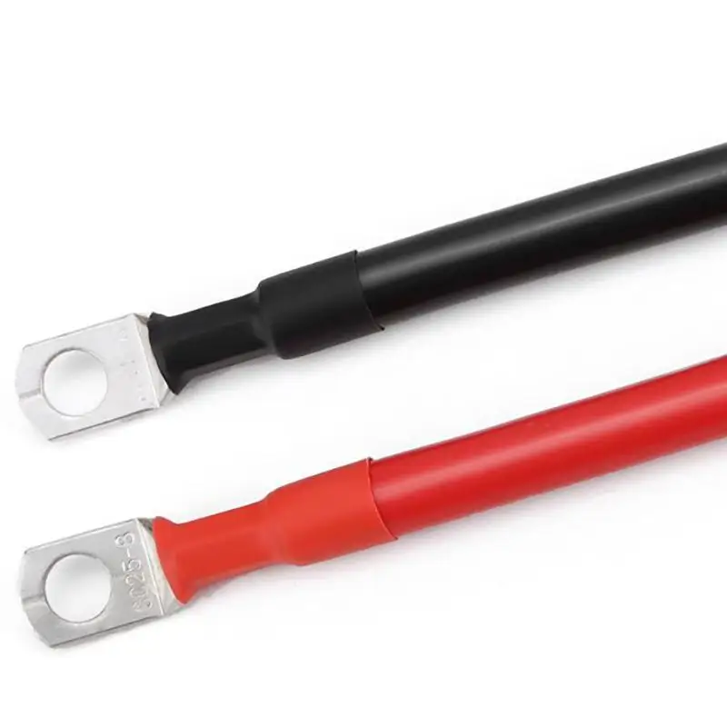 Battery Inverter Connect Cable Eco-Friendly Silicone Wire Reliable Lug Terminal for Indoor Backup Power System