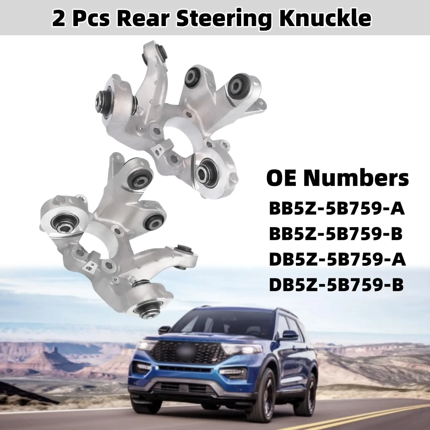 AP03 DB5Z-5B759-B 2x Rear Steering Knuckle for Ford Explorer Police Interceptor Utility 2013-2019 BB5Z-5B759-A